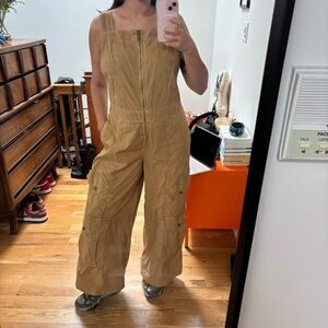 BDG Light Brown Utility Cargo Jumpsuit size M
